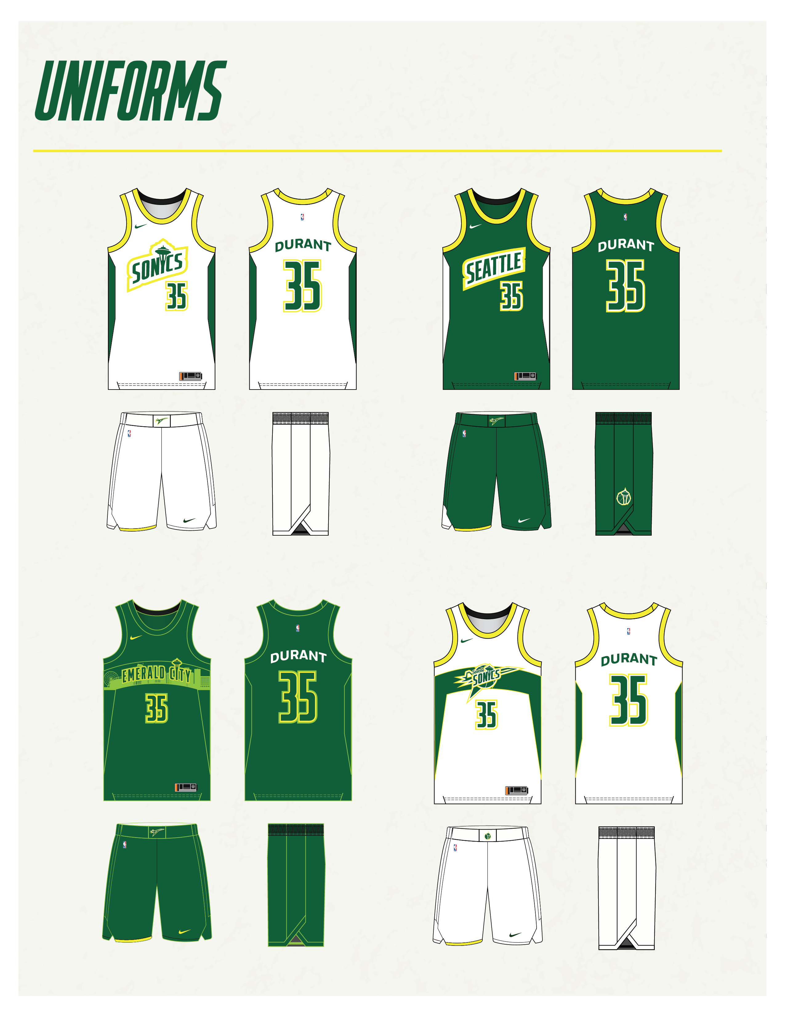 Sonics Uniform Mockups