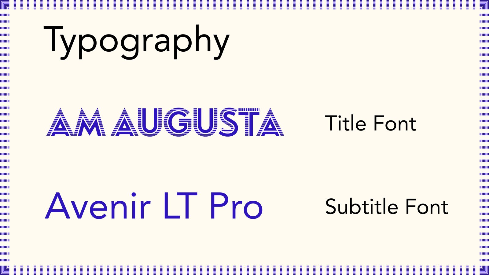 Brand typography board